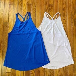 Pair of Champion Duo Dry Athletic Tops Blue and Light Pink Size M